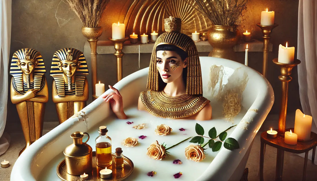 Cleopatra gebruikt essentiële oliën zoals mirre en roos voor huidverzorging