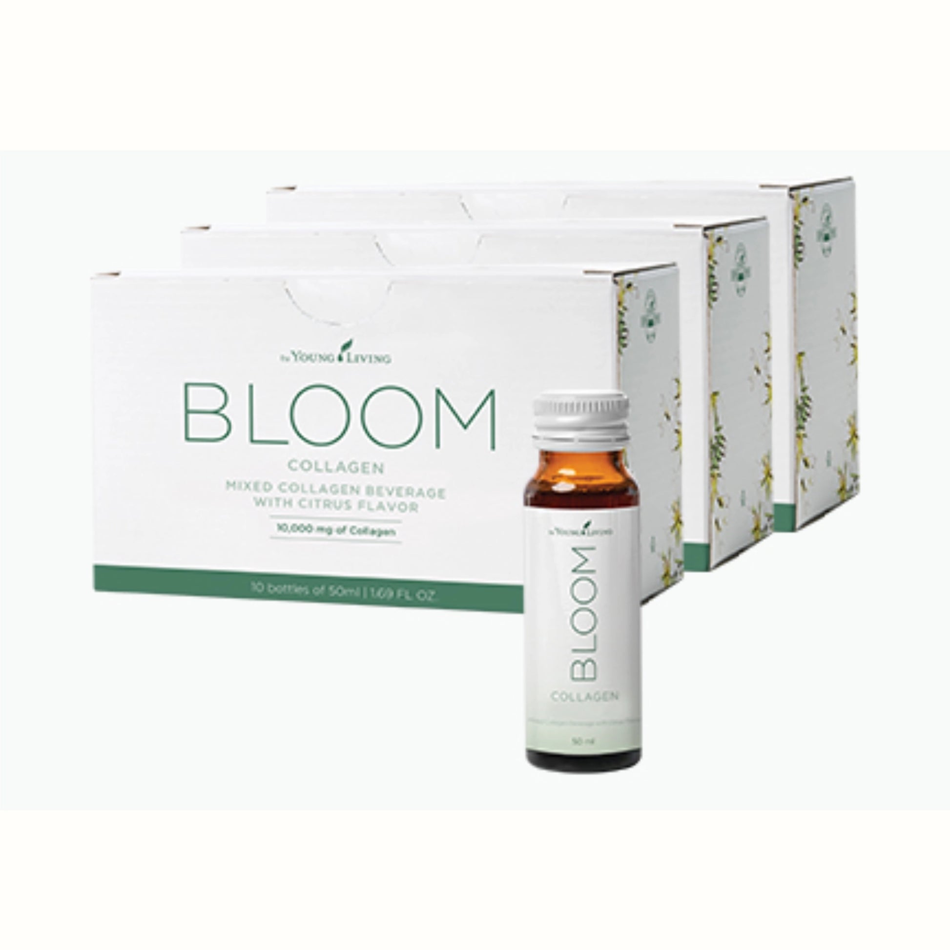 Bloom Collagen Complete van Young Living – collageendrank met citrus die helpt bij huidverjonging, vermindering van rimpels en het versterken van de huidstructuur. Ideaal voor een gladde, jonge huid.