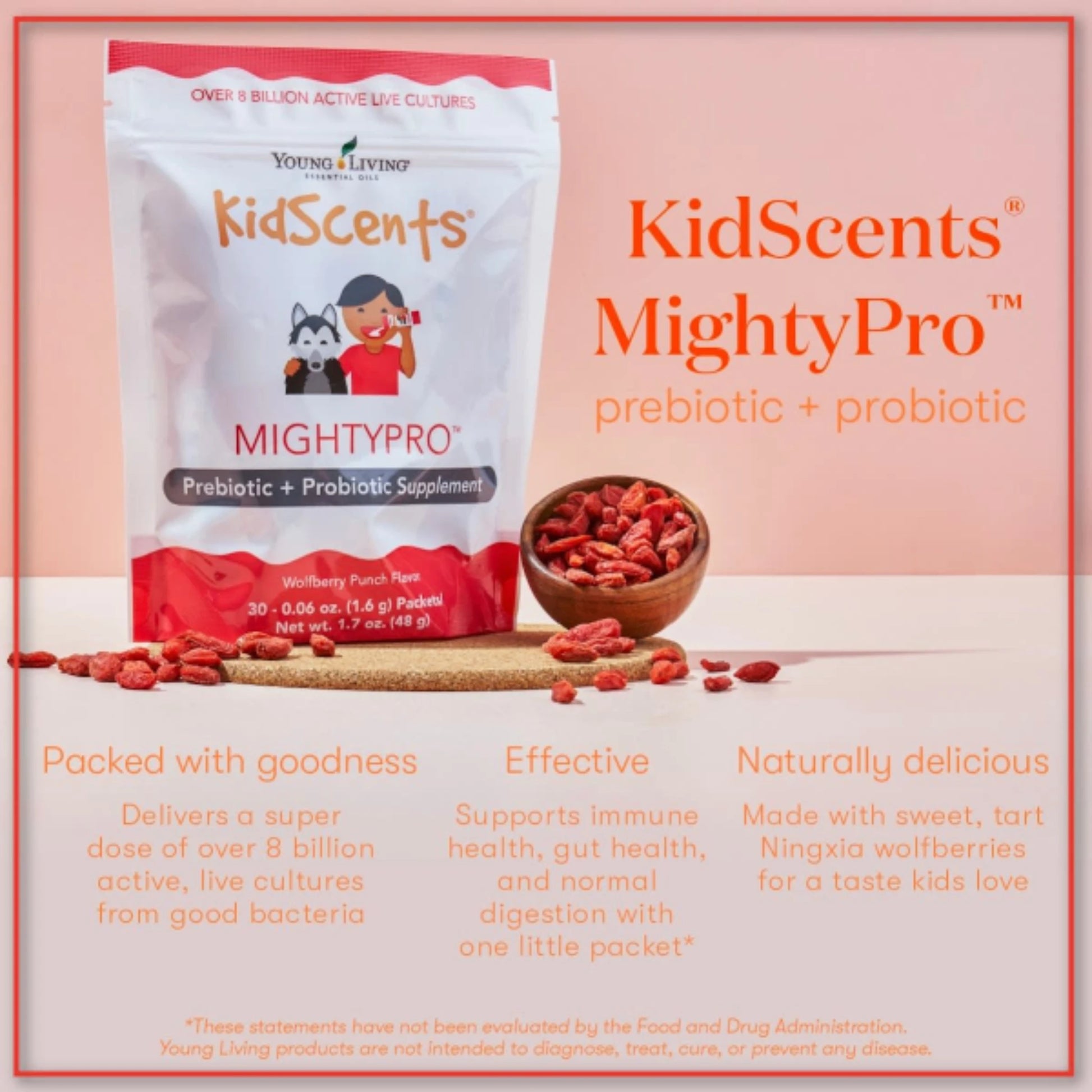 KidScents MightyPro van Young Living – probiotica voor kinderen, ondersteunt darmflora, weerstand en helpt bij eczeem, ADHD en allergieën.