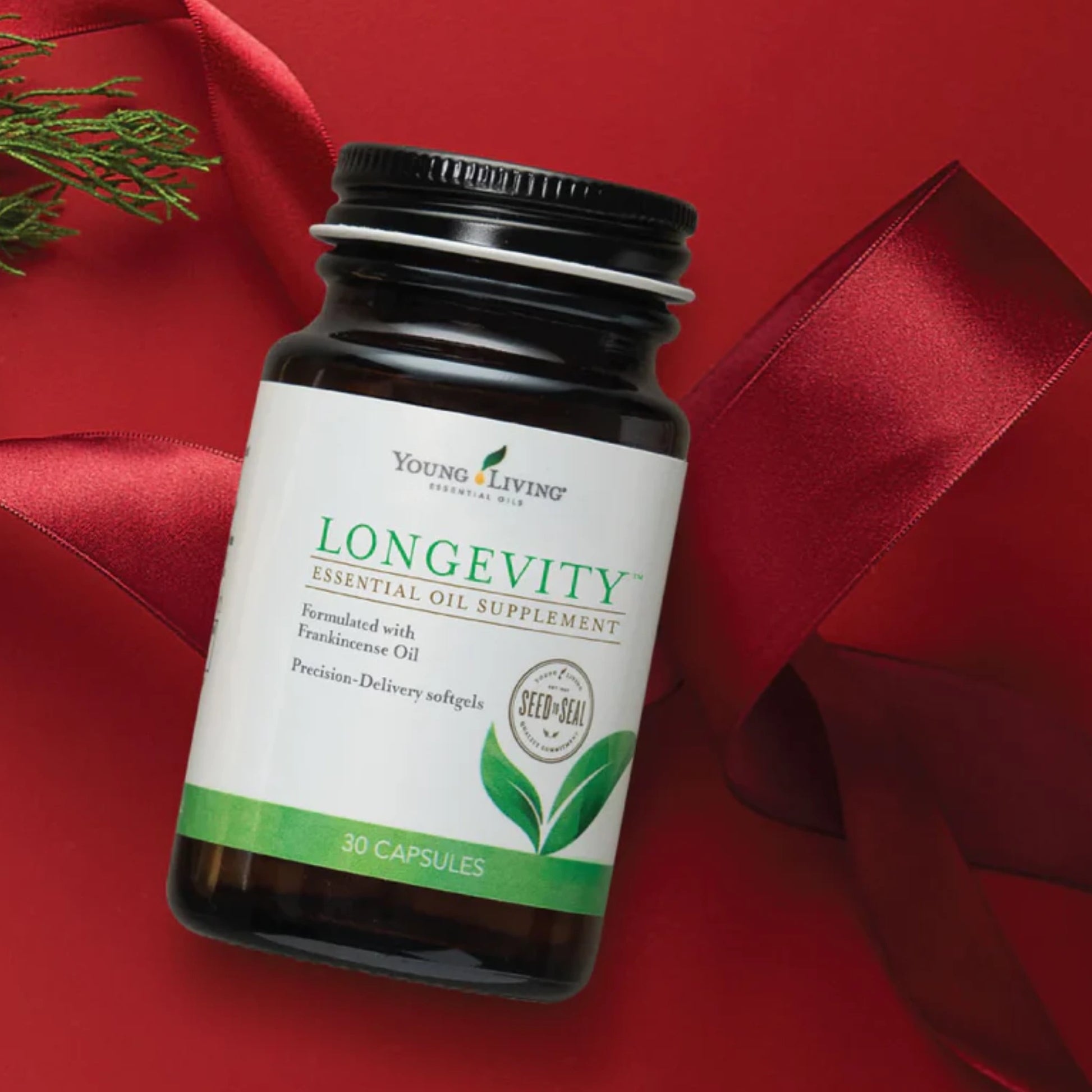 Young Living Longevity supplement met krachtige essentiële oliën zoals wierook, sinaasappel, tijm en kruidnagel – ondersteunt celbescherming, het immuunsysteem en helpt bij het verminderen van oxidatieve stress.