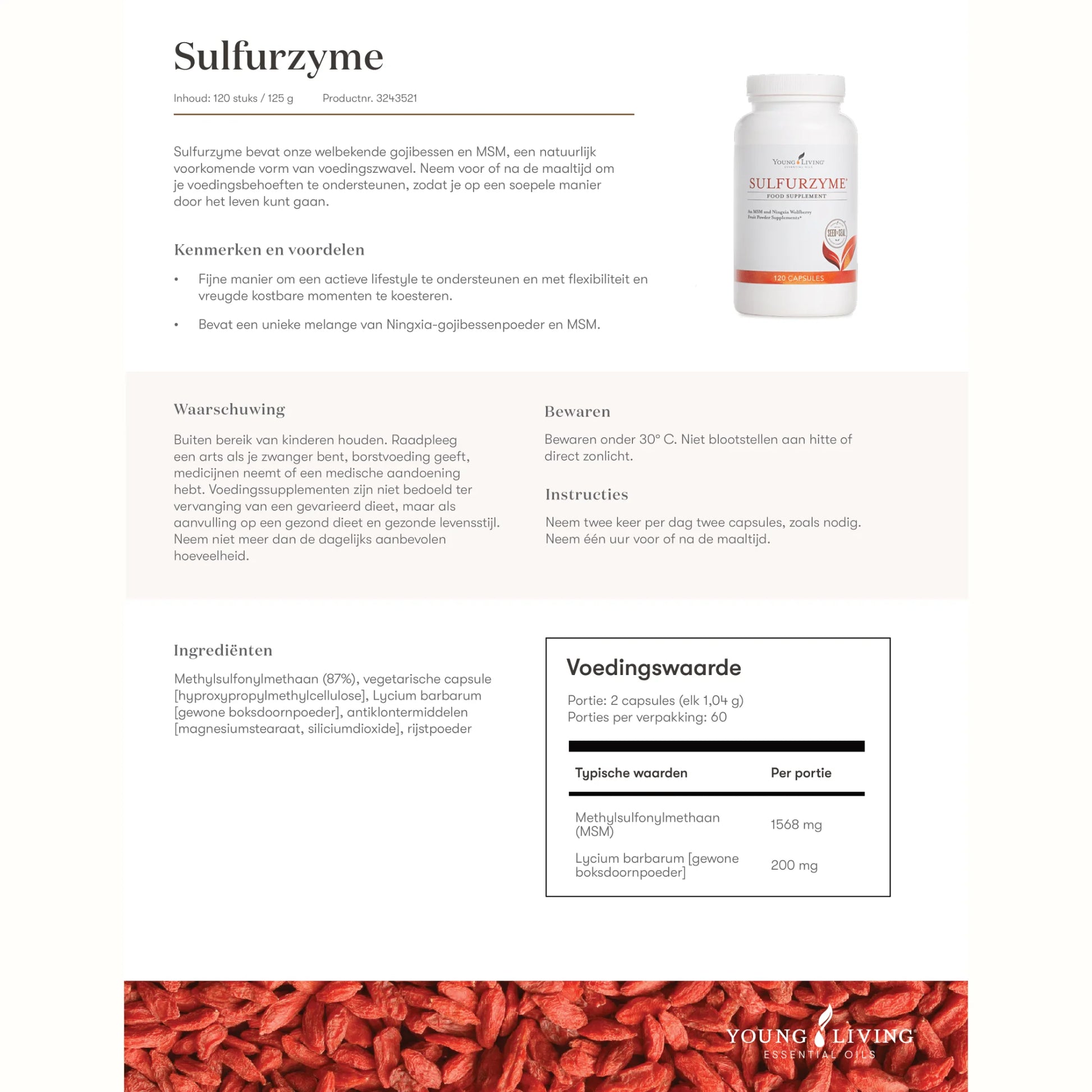 Natuurlijke MSM-formule van Young Living bij haaruitval, huidproblemen en hormonale disbalans