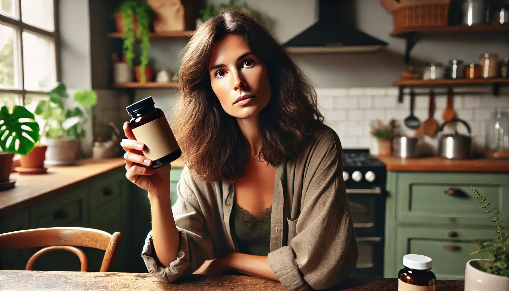 Vrouw twijfelt over haar supplementen: zijn ze synthetisch of natuurlijk?