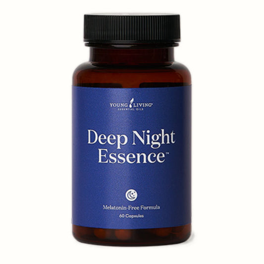 Deep Night Essence is een natuurlijk supplement met 60 capsules dat helpt bij beter slapen en diepe ontspanning
