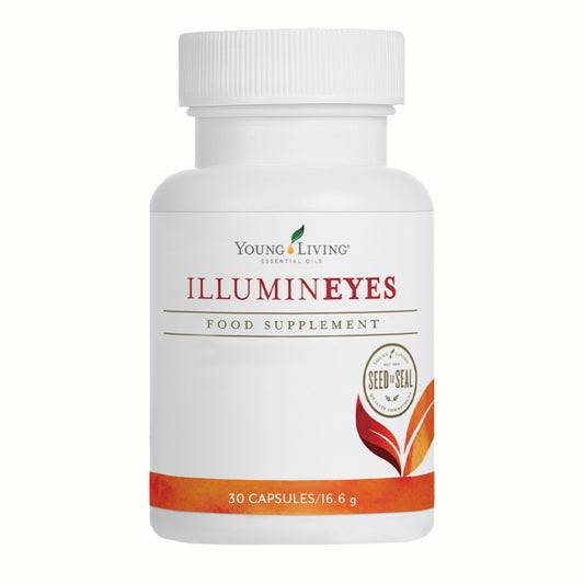 Vrijstaande afbeelding van Young Living Illumineyes – voedingssupplement met essentiële nutriënten voor ogen, huid, haar en DNA-bescherming.