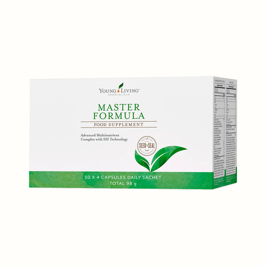 Young Living Master Formula – geavanceerd multivitaminecomplex met B12, foliumzuur en selenium, ter ondersteuning van de schildklier, stemming en herstel na long covid.