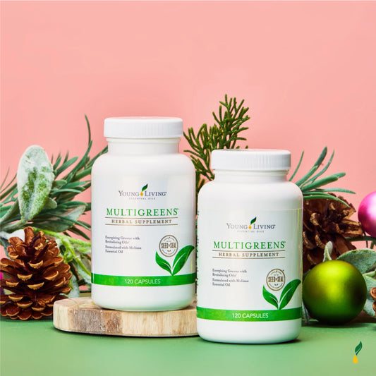 MultiGreens capsules van Young Living – natuurlijke ondersteuning bij bijnieruitputting en chronische vermoeidheid