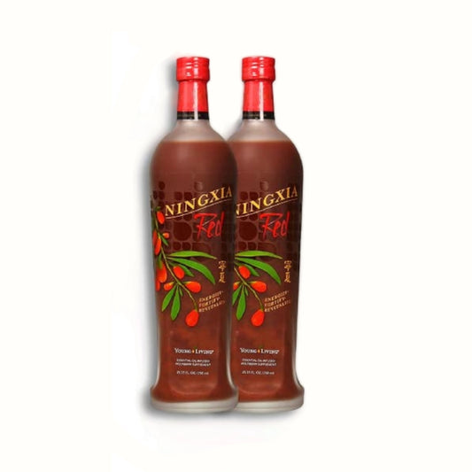 NingXia Red 2-pack van Young Living met hoge gebruikersscore – superfooddrank die antioxidanten levert ter ondersteuning van de huid bij eczeem, psoriasis en acne.