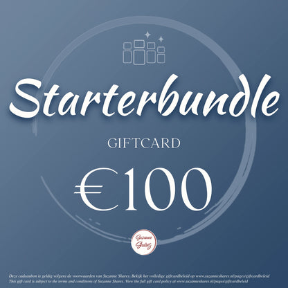 €100 digitale cadeaubon van Suzanne Shares – geef een complete starterbundle met essentiële oliën, perfect voor een gezonde en ontspannen levensstijl.
