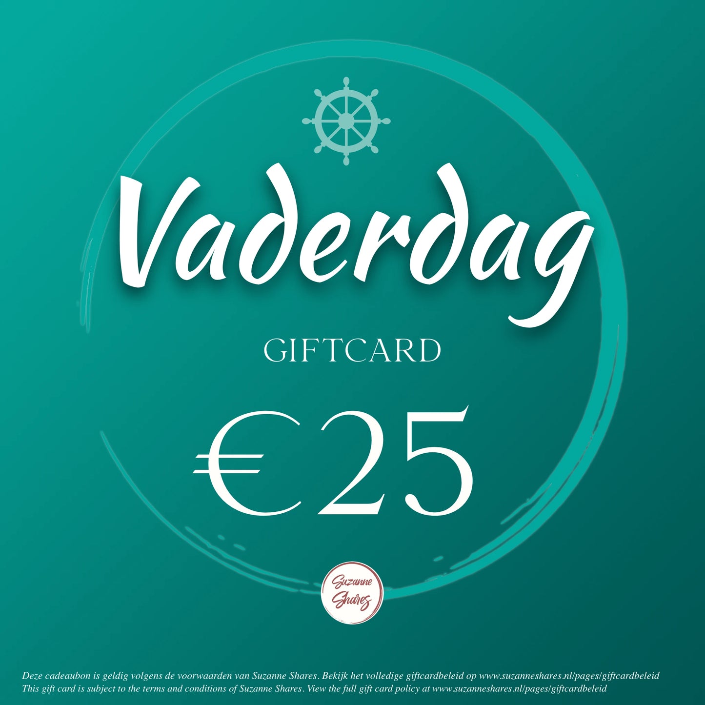 Digitale cadeaubon van €25 voor Vaderdag – perfect wellnesscadeau met essentiële oliën, natuurlijke self-care en coaching van Suzanne Shares.